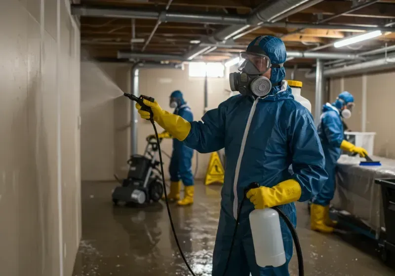 Basement Sanitization and Antimicrobial Treatment process in Franklin County, IA